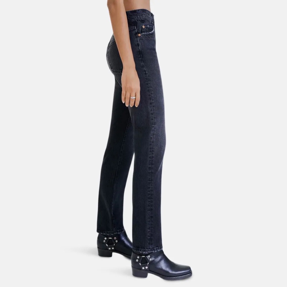 Re/Done 70S Straight In "Broken In Black" Wash